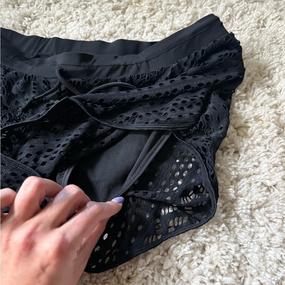 Chic Black swimming bottoms Lace Shorts - Picture 4 of 5